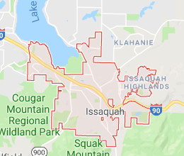 Issaquah roof cleaning territory map